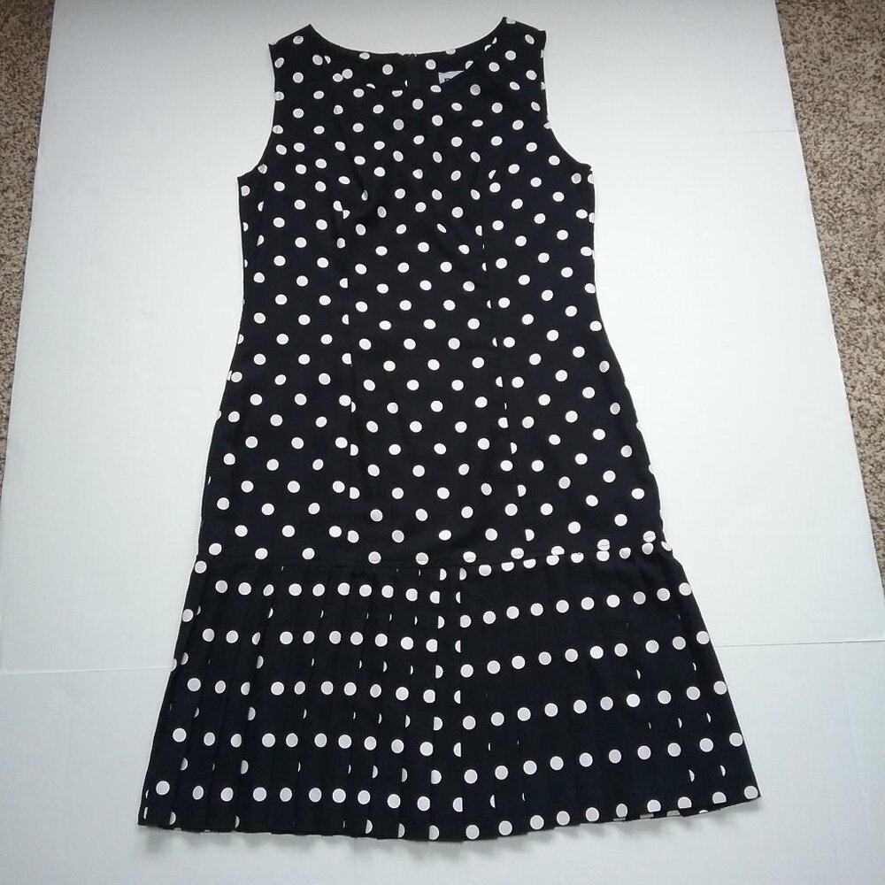 Dare To Dress Black Sleeveless Polka Dot Summer Dress